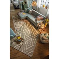 Tom Tailor Teppich Garden Pattern, rechteckig, 3 mm Höhe, Flachgewebe, modernes Rauten Design, In- und Outdoor geeignet, Wohnzimmer