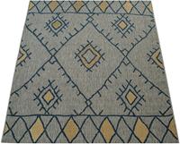 Paco Home Teppich Kuba 124, rechteckig, 5 mm HÃ¶he, Flachgewebe, Rauten Design, In- und Outdoor geeignet, Wohnzimmer
