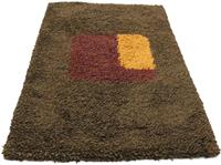 Morgenland Wollteppich Shaggy Teppich handgewebt mehrfarbig, rechteckig, 40 mm Höhe