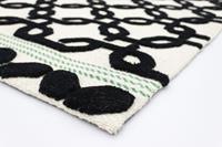Morgenland Wollteppich Designer Teppich handgetuftet beige, rechteckig, 15 mm Höhe, Kurzflor