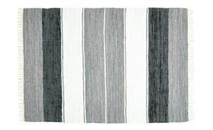 THEKO Vloerkleed Stripe Cotton Platweefsel, gestreept, puur katoen, met de hand geweven, met franje