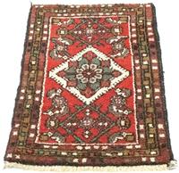 Morgenland Wollteppich Hamadan Teppich handgeknüpft rot, rechteckig, 7 mm Höhe, handgeknüpft