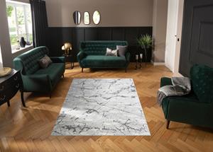 Leonique Teppich "Kalmus", rechteckig, modernes Marmor Design, Kurzflor-Teppich, pflegeleicht, weich