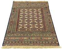 morgenland Wollen kleed Kelim Afghan vloerkleed met de hand geweven beige Laagpolig