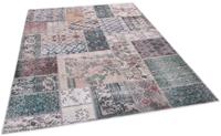 Gino Falcone Vloerkleed Adara GF 094 Platweefsel, patchwork-vintage-design, woonkamer