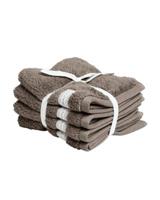 Gant Gästetuch, Organic Premium Towel, 4er Pack - 30x30 cm, Frottee Gästehandtücher braun