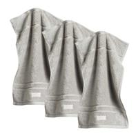 Gant Gästetuch, 3er Pack - Organic Premium Towel, Handtuch, 30 x 50 cm, Frottee Gästehandtücher grau