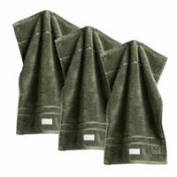 Gant Gästetuch, 3er Pack - Organic Premium Towel, Handtuch, 30 x 50 cm, Frottee Gästehandtücher grün