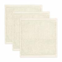 Möve Seiftuch Superwuschel 3er-Pack weiß/beige Gr. 30 x 30