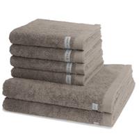 Ross 4 X Handtuch 2 X Duschtuch - Handtuch-Set Sinfonie Handtücher taupe