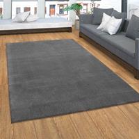 PACO HOME Teppich, Kurzflor-Teppich Für Wohnzimmer, Super Soft, Weich, Waschbar, In Dunkel Grau