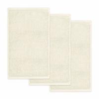 Möve Gästetuch Superwuschel 3er-Pack weiß/beige Gr. 30 x 50