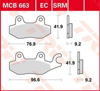 TRW Standaard EC remblokken, en remschoenen voor de moto, MCB663EC