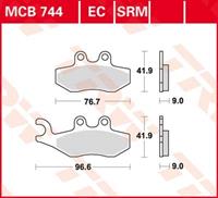 Bremsbelagsatz, Scheibenbremse Vorderachse TRW MCB744EC