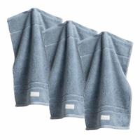 Gant Gästetuch, 3er Pack - Organic Premium Towel, Handtuch, 30 x 50 cm, Frottee Gästehandtücher blau