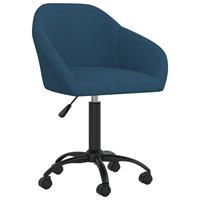 vidaXL Eetkamerstoelen draaibaar 2 st fluweel blauw