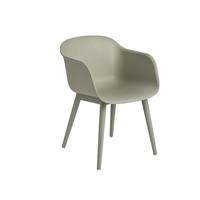 Muuto Fiber Chair Houten Poot Groen