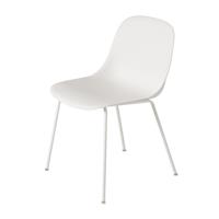 Muuto Fiber Side Chair Stoel, stalen poten Wit