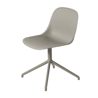 Muuto Fiber Side Chair Stoel, draaibaar Grijs