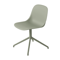 Muuto Fiber Side Chair Stoel, draaibaar Saliegroen