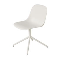 Muuto Fiber Side Chair Stoel, draaibaar Wit