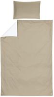 Meyco Dekbedovertrek + Kussensloop  140x200/220 Uni Taupe/Off White