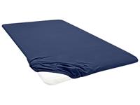 Biberna Jersey Elasthan Topper Spannbettlaken 140x200 cm - 160x220 cm Indigoblau