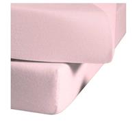 fleuresse Mako Satin Baumwolle Spannbettlaken Colours 100x200 cm Rose