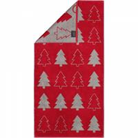 Cawö Christmas Edition Tannenbäume 958 - Farbe: bordeaux - 22 Handtuch 50x100 cm