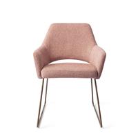 Jesper Home Eetkamerstoel 'Yanai' Slide Rose Gold, kleur Pink Punch