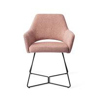 Jesper Home Eetkamerstoel 'Yanai' Beehive Black, kleur Pink Punch