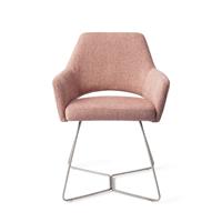 Jesper Home Eetkamerstoel 'Yanai' Beehive Steel, kleur Pink Punch