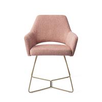 Jesper Home Eetkamerstoel 'Yanai' Beehive Gold, kleur Pink Punch