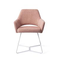 Jesper Home Eetkamerstoel 'Yanai' Beehive White, kleur Pink Punch