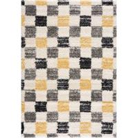 Carpet city Shaggy Pulpy 554 Grau grau/gelb Gr. 80 x 150