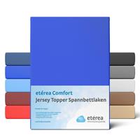 etérea Extra Jersey Topper Spannbettlaken 90x200 - 100x220 cm Blau