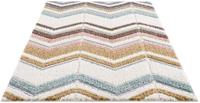 Carpet City Hoogpolig vloerkleed Focus 3009 bijzonder zacht, zigzag/chevron-look, 3d-effect