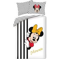 Disney Minnie Mouse Dekbedovertrek Peekaboo - Eenpersoons - 140 X 200 Cm - Katoen