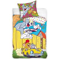 Tom & Jerry Dekbedovertrek Happy - Eenpersoons - 140 X 200 Cm + 60 X 70 Cm - Katoen