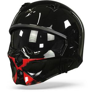 Scorpion Covert-X Tanker Black-Red Jet Helmet