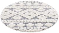 Carpet City Hochflor-Teppich Focus, rund, 20 mm Höhe, 3D-Optik, Boho-Stil, Wohnzimmer