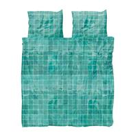 Snurk Tiles Emerald Green dekbedovertrek