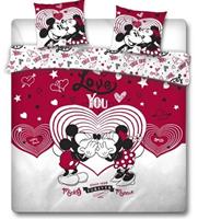 Disney Minnie en Mickey Mouse Dekbedovertrek Love You -240 x 220 cm