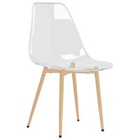 vidaXL Eetkamerstoelen 6 st PET transparant