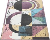 Paco Home Vloerkleed Petit 484 Korte pool, modern abstract motief, pastelkleuren