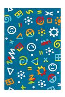 Kayoom Tapijt Spirit Glowy 3146 Blau Icons 110cm X 160cm