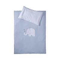 Bornino Jersey-BettwÃsche Elefant 40x60 / 100x135 cm blau Gr. one size