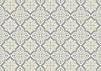 Exclusive Edition tapijt Flower Diamond 195 x 135 cm polyester grijs/taupe
