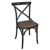 Bolero houten stoel met gekruiste rugleuning black wash - 2