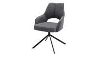 MCA furniture Stoel met armleuningen BANGOR Bekleding, 180° draaibaar met nivellering, stoel belastbaar tot 120 kg (2 stuks)